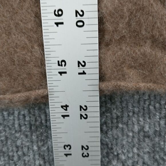 Subtle Luxury Women's Cashmere Sweater Short Sleeve Brown Actual 27x21.5 V-Neck - Picture 11 of 12